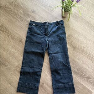 Burberry Dark Blue Straight Leg cropped Jeans Timeless Style